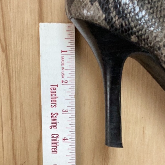 Nine West Faux Snakeskin Reptile Print High Heel Stiletto Pointed Toe Knee Boot - Picture 11 of 12